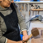 Patricia Shone in her studio 2018